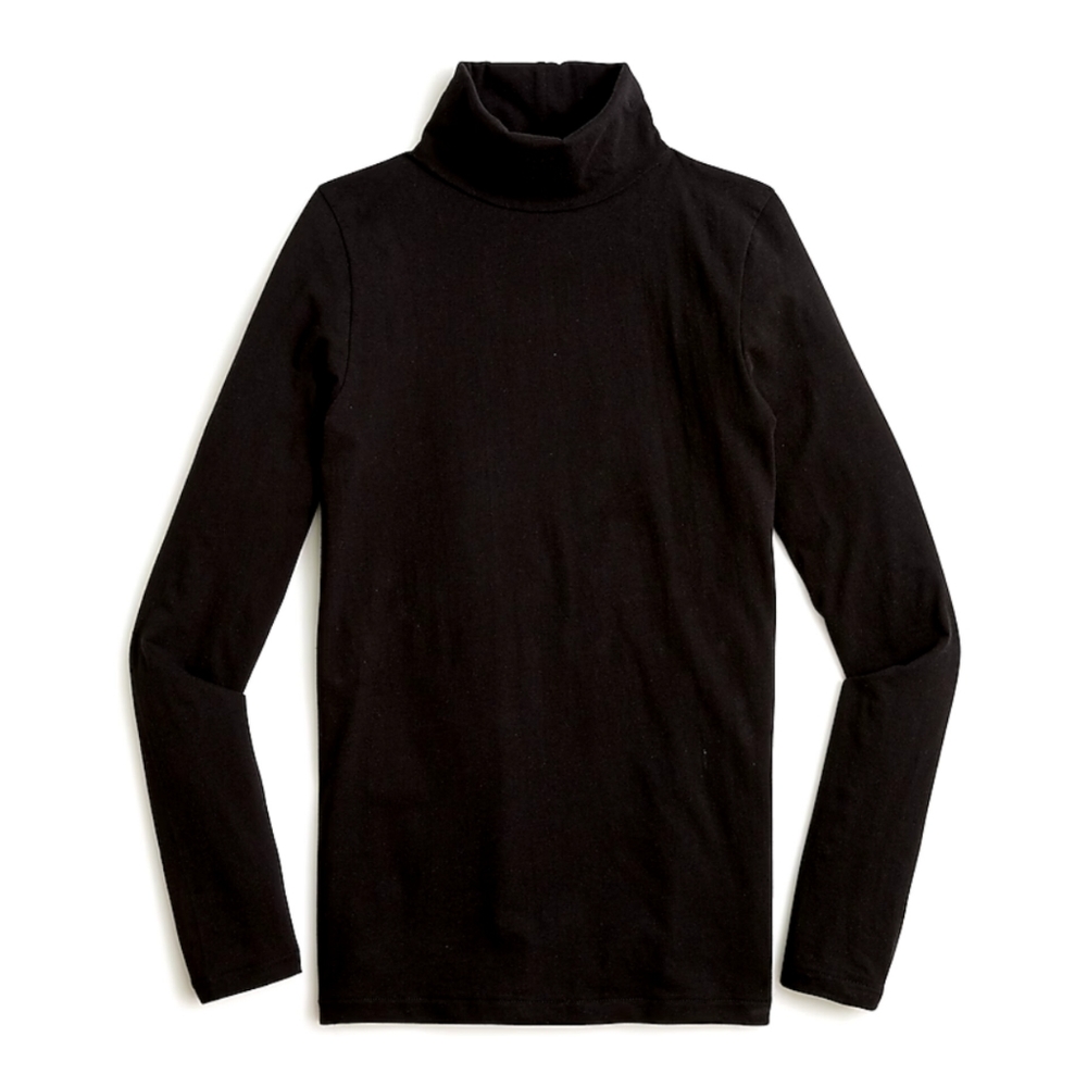 J. Crew Tissue Turtleneck in Black